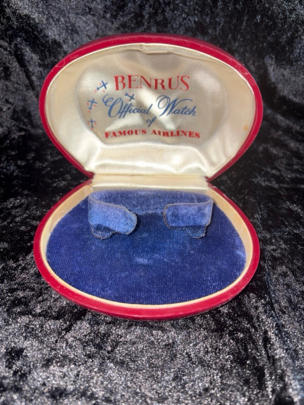 Benrus Official Watch Of Famous Airlines Vintage Watch Box Case